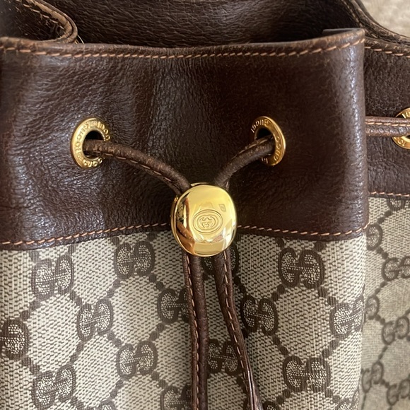 🔥EUC Gucci Brown and Cream Shoulder Bag with Monogram Pattern - Picture 3 of 10